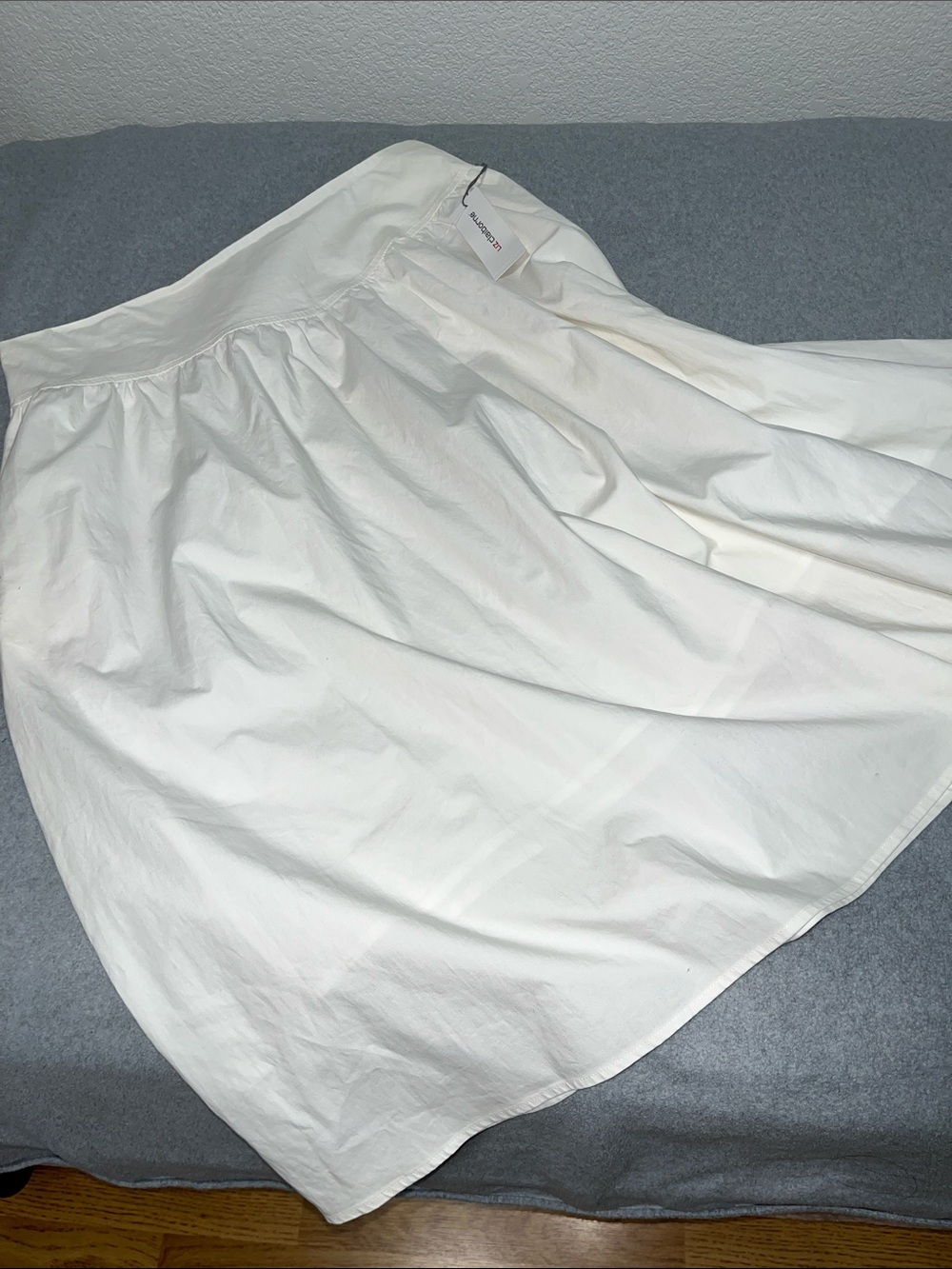 Liz Claiborne White Midi Skirt Size 16 Pockets Capsule Minimalist